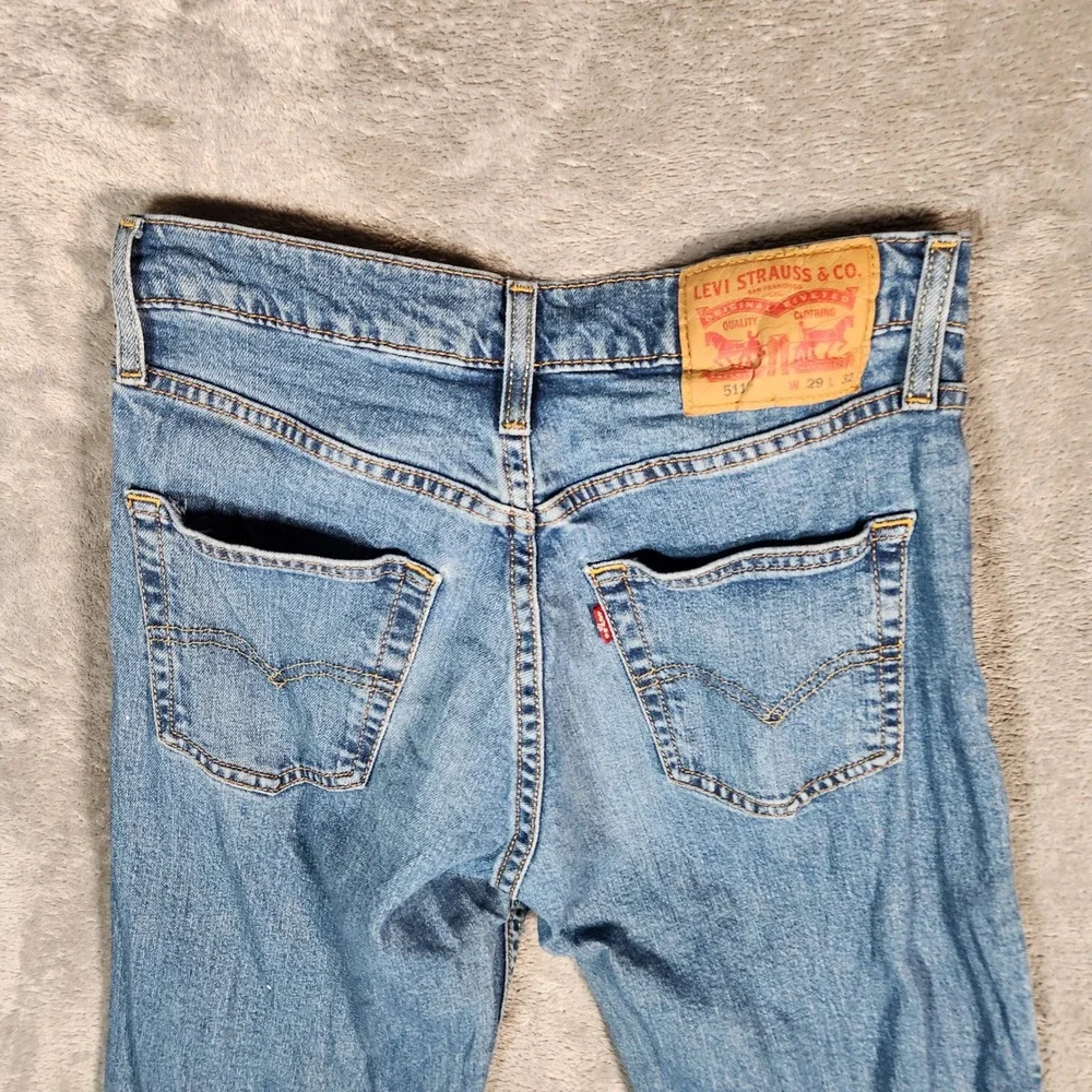 Levi's 511 Slim Fit Jeans Men's W29 L32 Light Wash Denim Classic‎ Casual